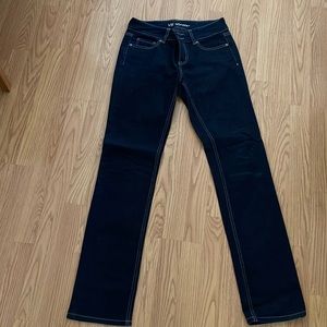 Victoria’s Secret hipster straight leg dark wash jeans